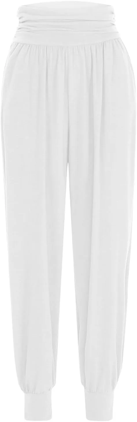 2 Pack Womens Yoga Jogger Pants with Side Pockets Sweatpants Lounge Lightweight Pants for Workout Running Yoga