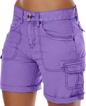 2023 Cargo Shorts for Women High Waisted Casual Summer Stretchy Shorts Short Cargos Colored Jeans
