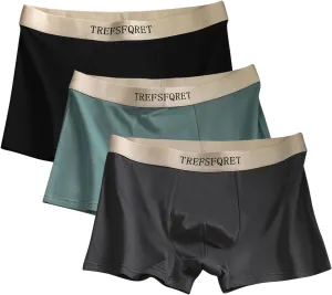3 Packs Plus Size Knit Cotton Boxers with Big With Ball Pouch Shorts Mens Underwear Lounge Bottoms Pjs Pants