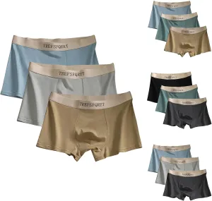 3 Packs Plus Size Knit Cotton Boxers with Big With Ball Pouch Shorts Mens Underwear Lounge Bottoms Pjs Pants