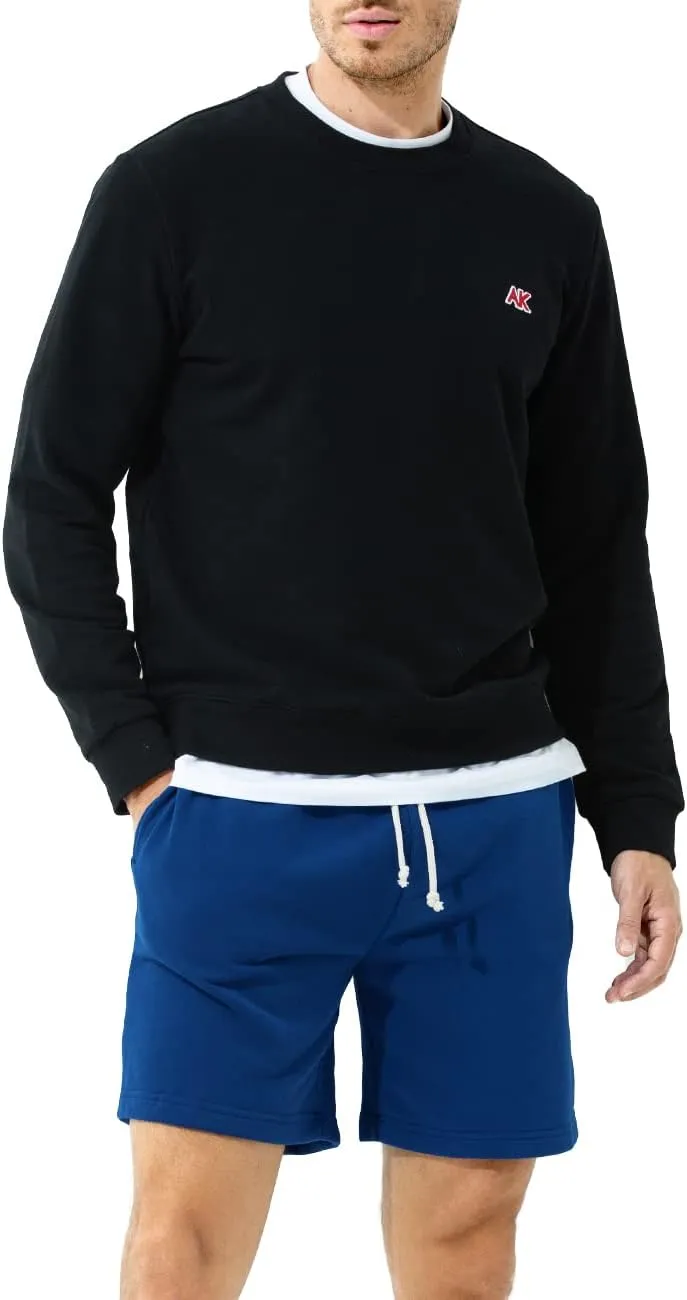 Arjen Kroos Men's Sweat Cotton Lounge Shorts with Pockets 7 Inch Running Shorts