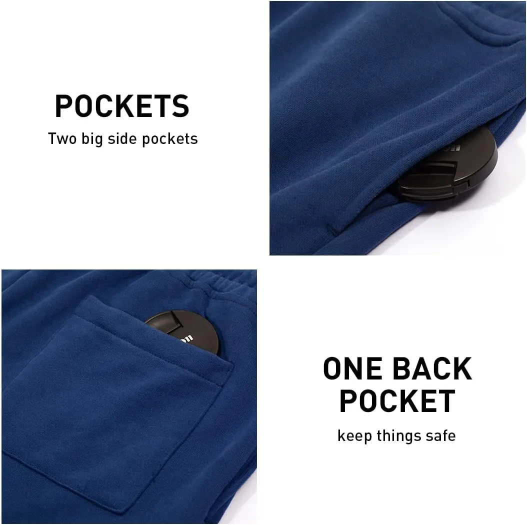 Arjen Kroos Men's Sweat Cotton Lounge Shorts with Pockets 7 Inch Running Shorts
