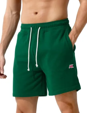 Arjen Kroos Men's Sweat Cotton Lounge Shorts with Pockets 7 Inch Running Shorts