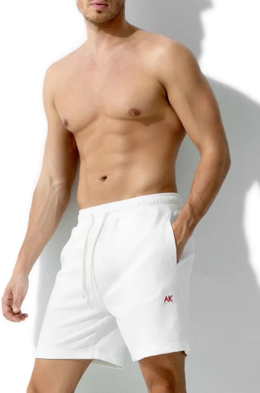 Arjen Kroos Men's Sweat Cotton Lounge Shorts with Pockets 7 Inch Running Shorts