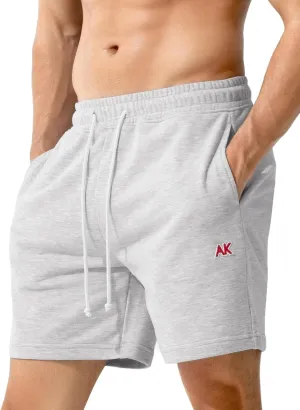 Arjen Kroos Men's Sweat Cotton Lounge Shorts with Pockets 7 Inch Running Shorts