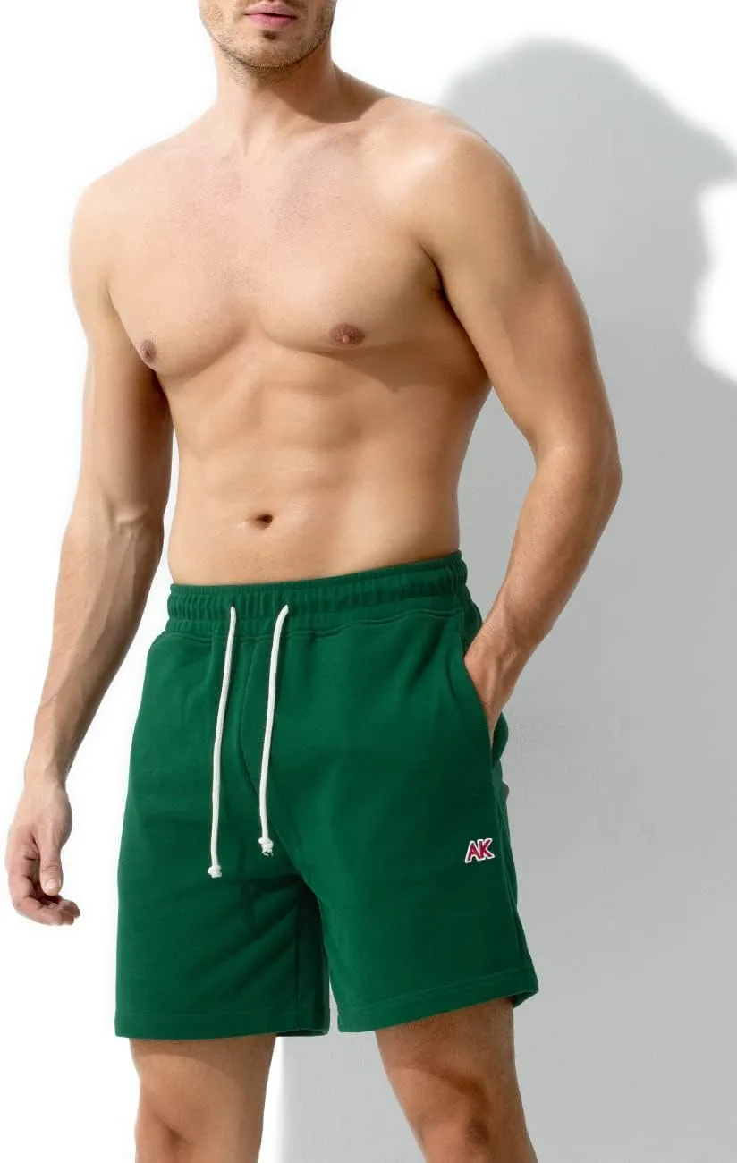 Arjen Kroos Men's Sweat Cotton Lounge Shorts with Pockets 7 Inch Running Shorts