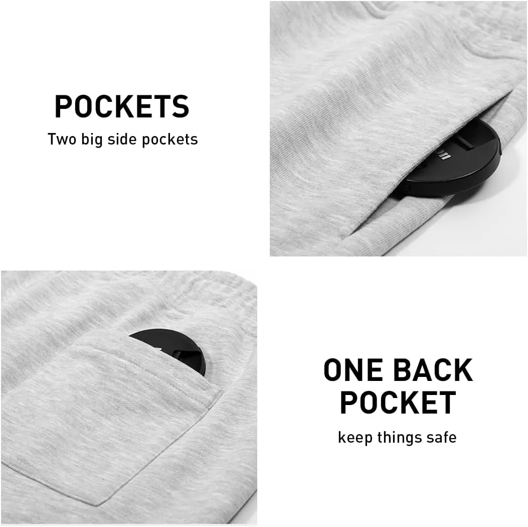 Arjen Kroos Men's Sweat Cotton Lounge Shorts with Pockets 7 Inch Running Shorts
