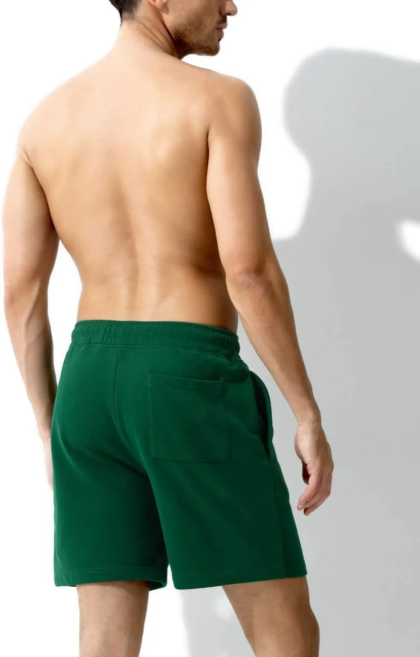Arjen Kroos Men's Sweat Cotton Lounge Shorts with Pockets 7 Inch Running Shorts