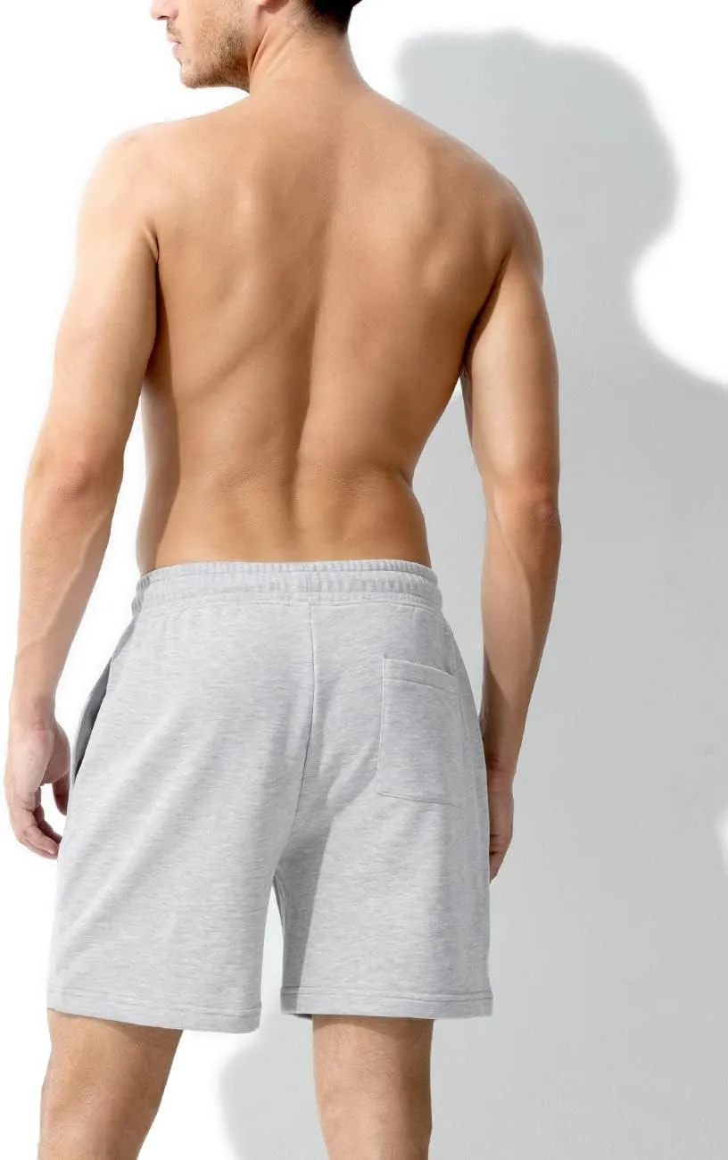 Arjen Kroos Men's Sweat Cotton Lounge Shorts with Pockets 7 Inch Running Shorts