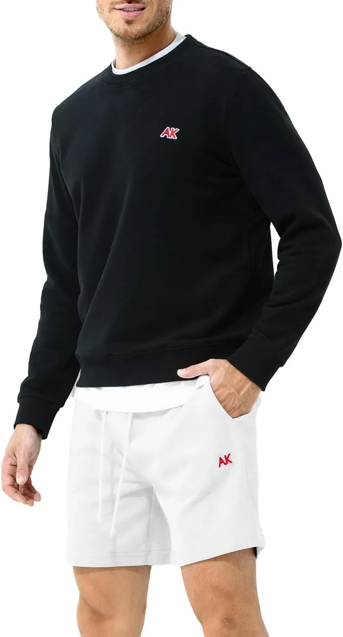 Arjen Kroos Men's Sweat Cotton Lounge Shorts with Pockets 7 Inch Running Shorts