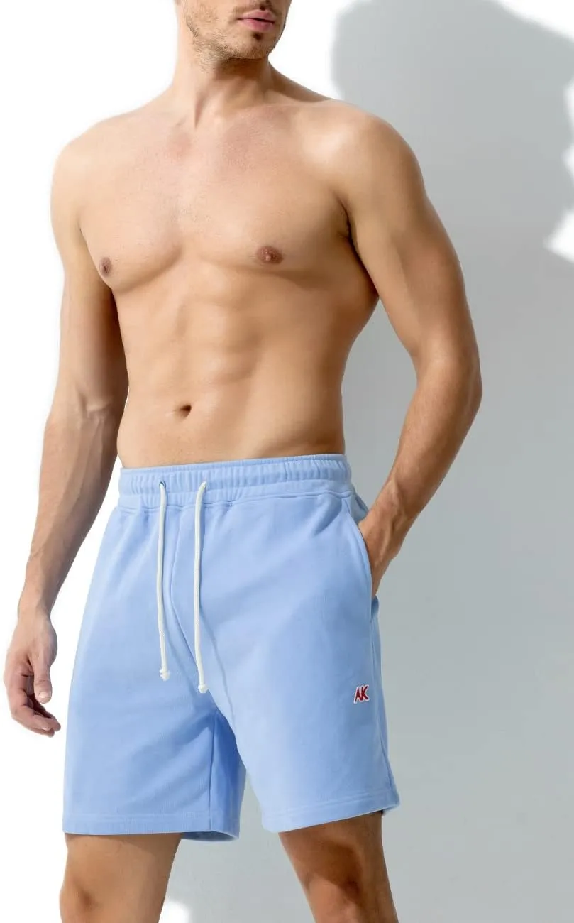 Arjen Kroos Men's Sweat Cotton Lounge Shorts with Pockets 7 Inch Running Shorts