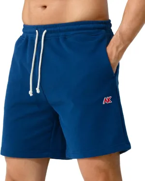 Arjen Kroos Men's Sweat Cotton Lounge Shorts with Pockets 7 Inch Running Shorts