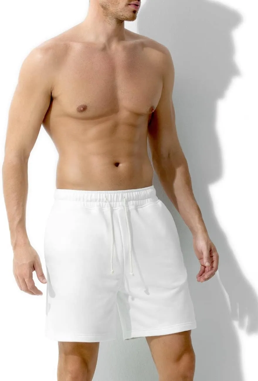 Arjen Kroos Men's Sweat Cotton Lounge Shorts with Pockets 7 Inch Running Shorts