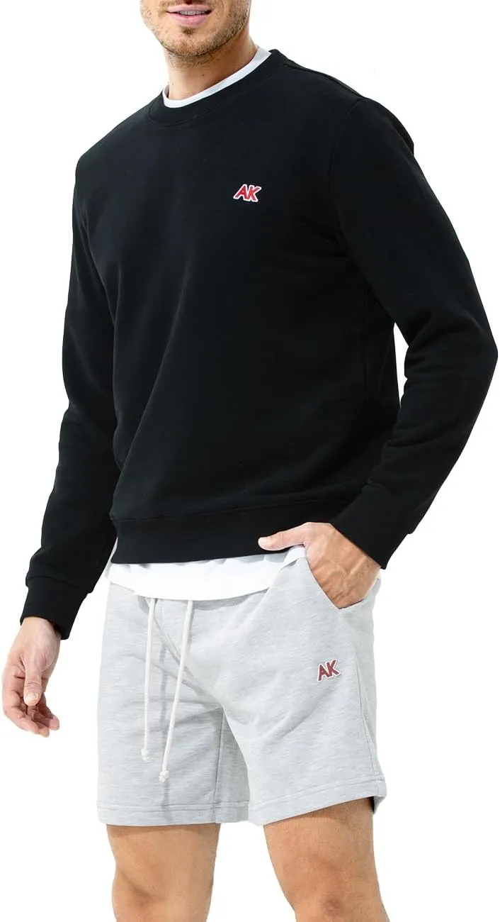Arjen Kroos Men's Sweat Cotton Lounge Shorts with Pockets 7 Inch Running Shorts