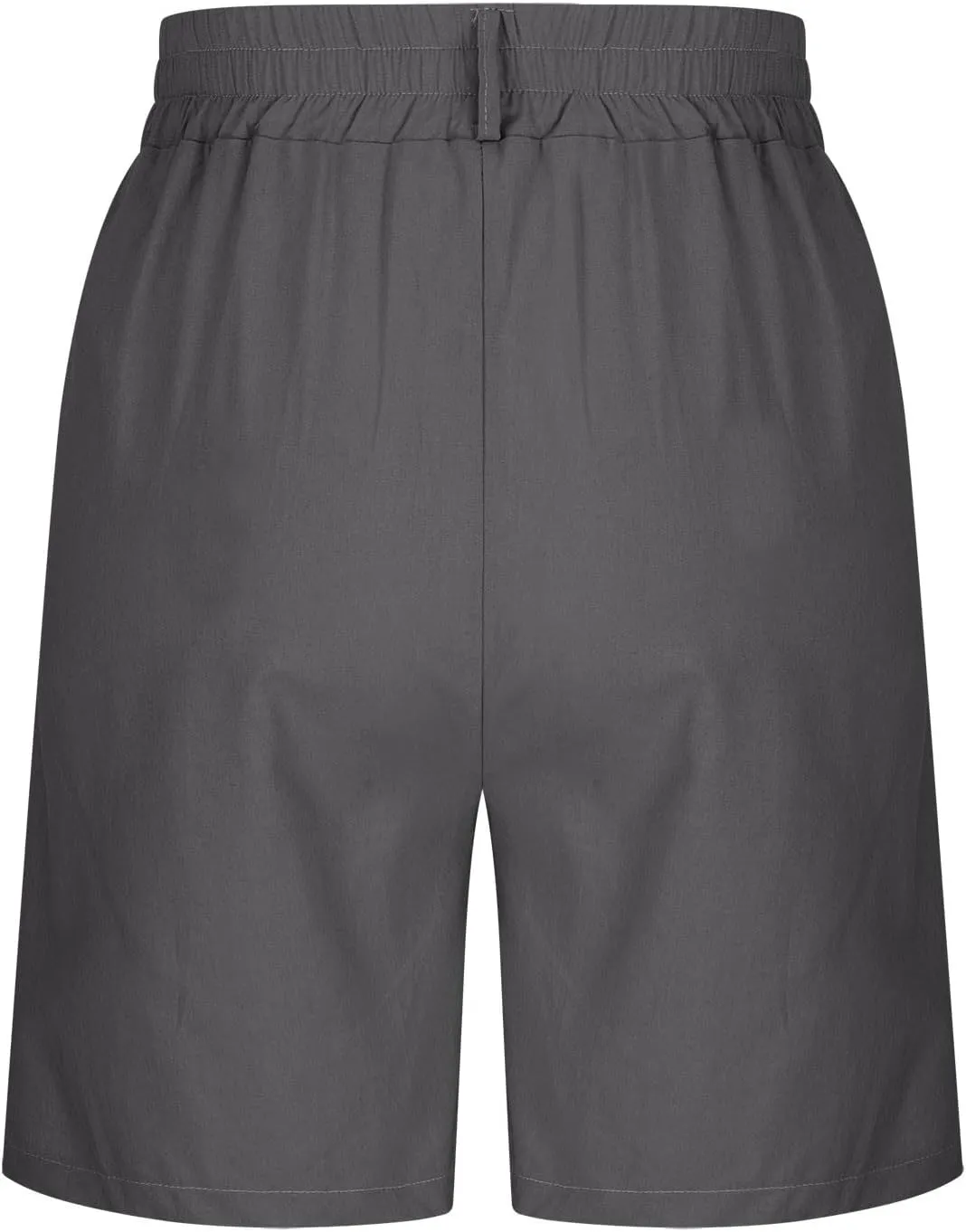 Bermuda Shorts for Women High Waisted Dressy Casual Linen Shorts Wide Leg Knee Length Summer Beach Shorts with Pocket