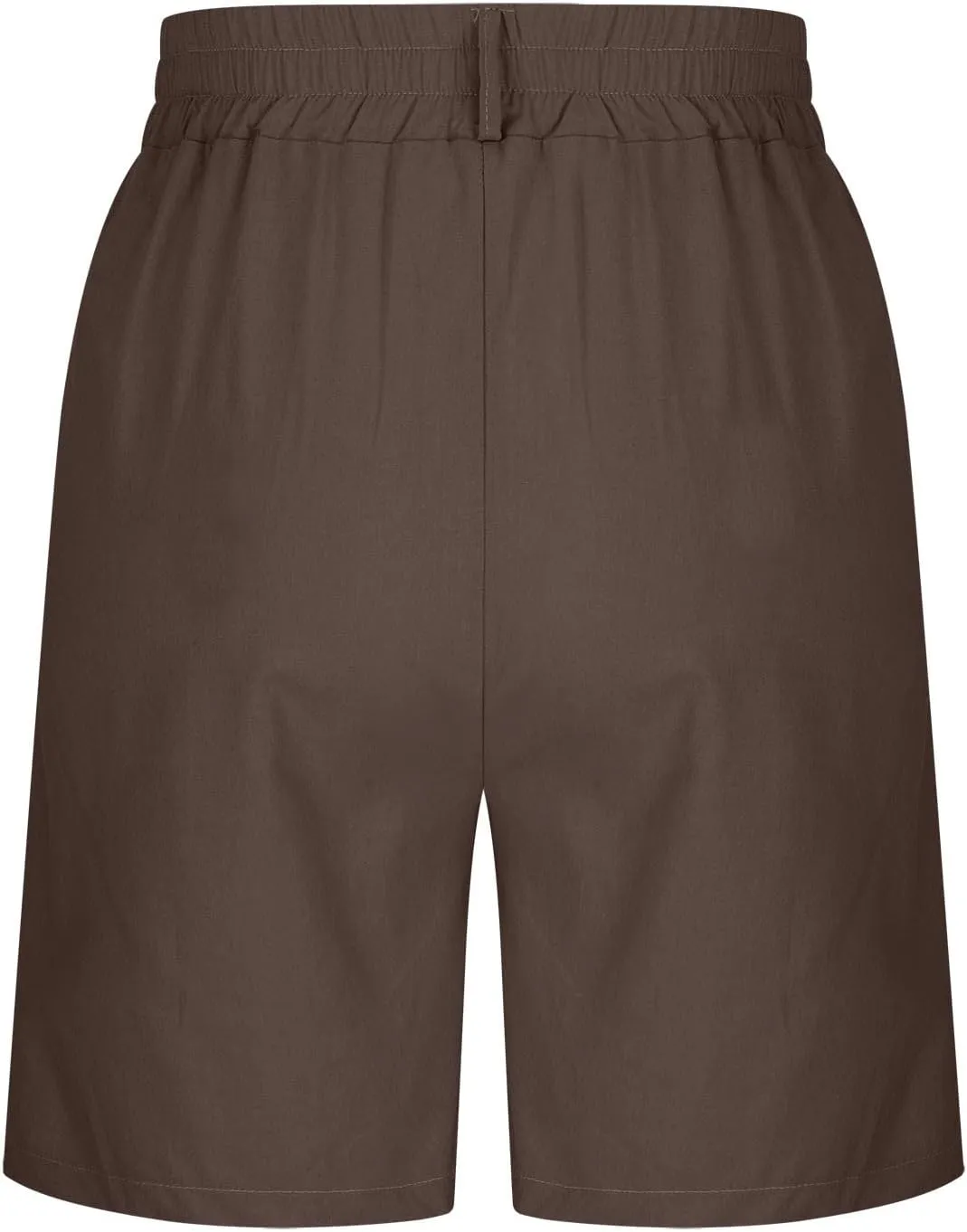 Bermuda Shorts for Women High Waisted Dressy Casual Linen Shorts Wide Leg Knee Length Summer Beach Shorts with Pocket