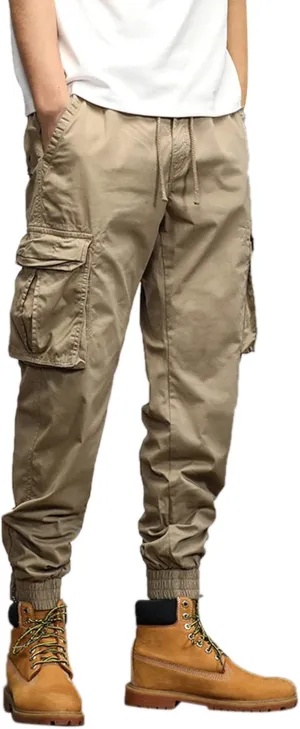Big and Tall Men Cargo Jogger Sweat Pants Open Bottom Ripstop Hiking Work Pants Quick Dry Stretch Multi-Pockets
