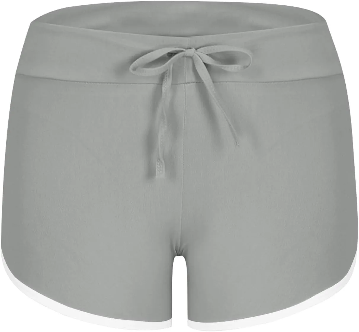 Biker Shorts for Women Workout Running Shorts High Waisted Yoga Shorts Striped Sweat Shorts Casual Drawstring Shorts