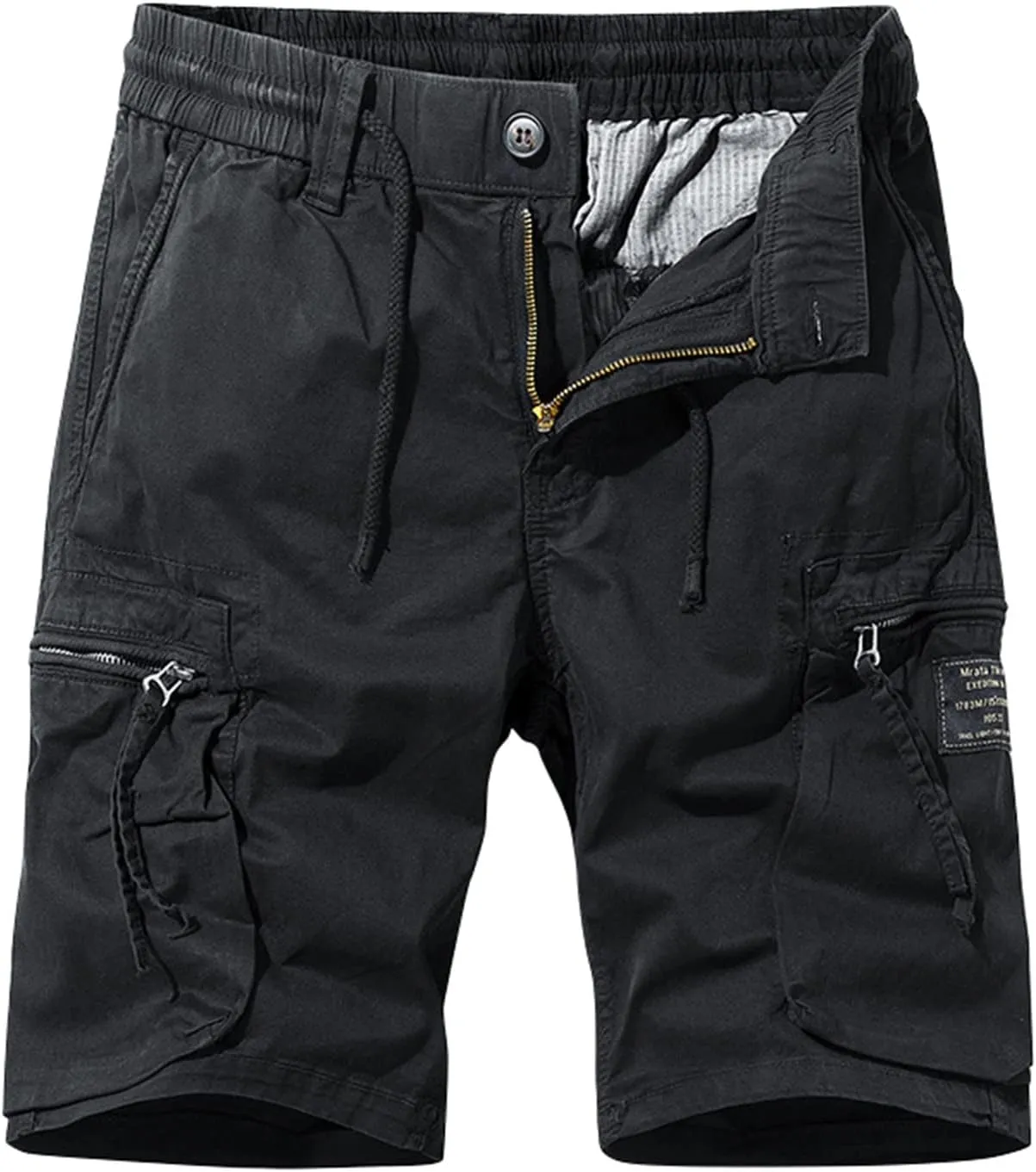Cargo Pants for Men,Drawstring Elastic Waist Shorts Cotton Breathable Trousers Sports Straight Leg Pants