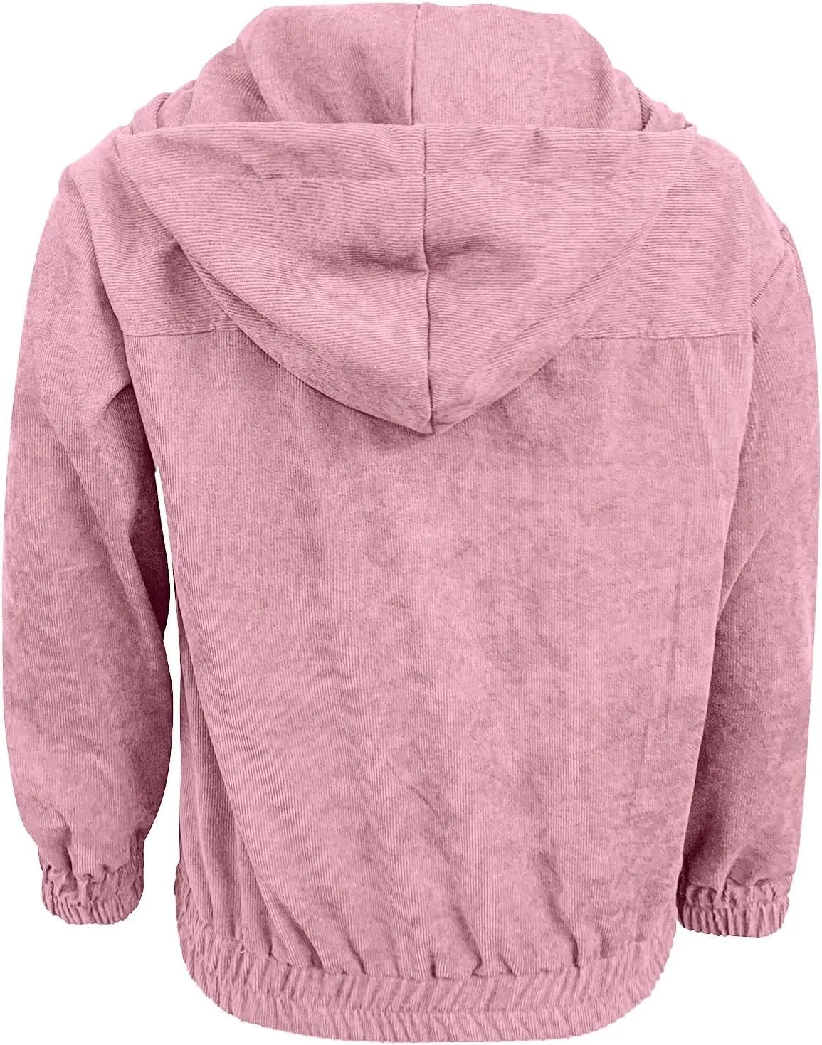 Casual Oversized Shacket Jacket for Women Corduroy Long Sleeve Zip Up Hoodies Hooded Jackets with Pocket Coat Outwear