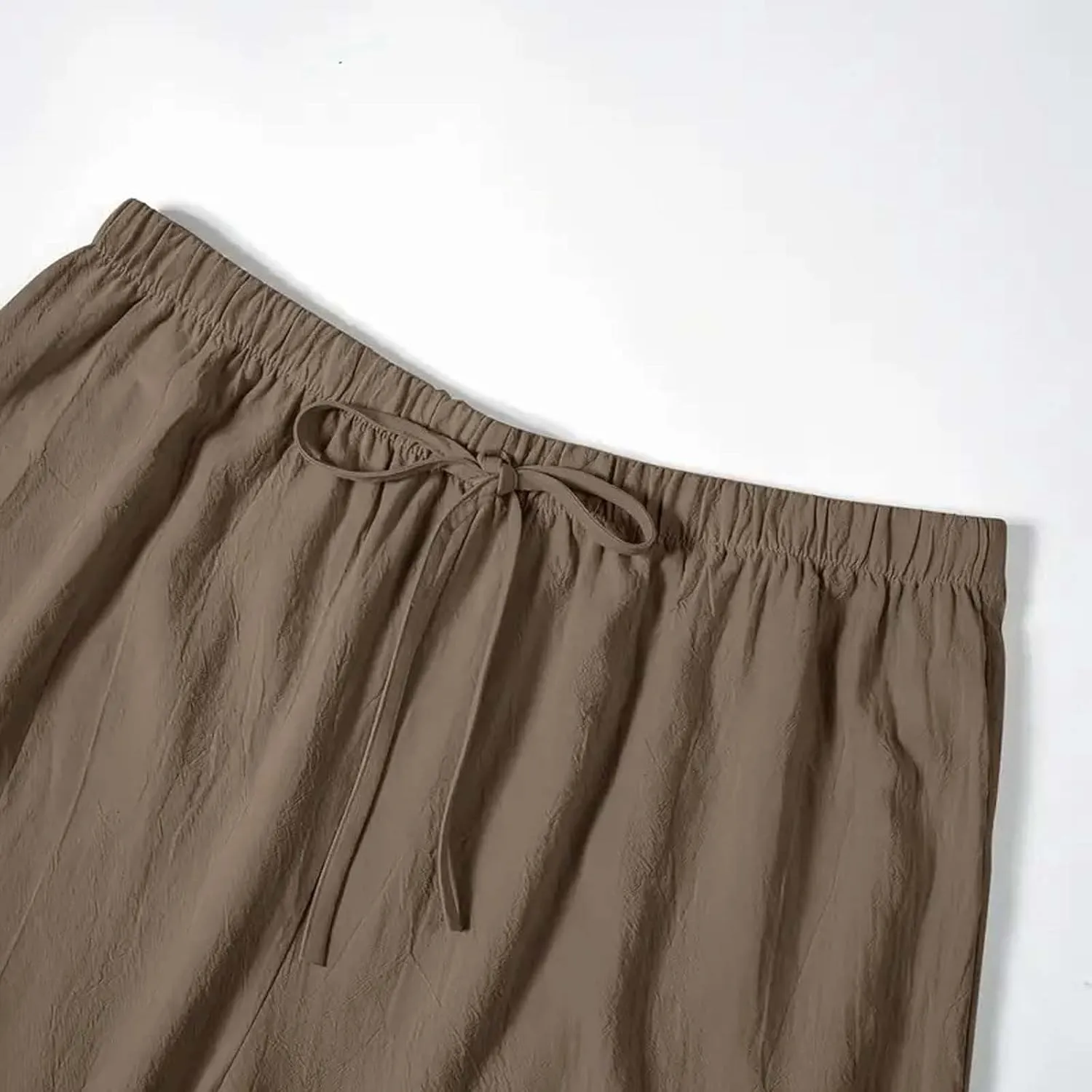 Cotton Linen Shorts for Women Casual Wide Leg Knee Length Summer Bermuda Shorts Loose High Waisted Short with Pockets
