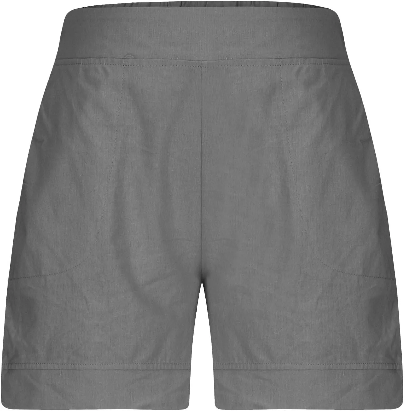Cotton Shorts for Women Casual 7 Inch Inseam Shorts Summer Elastic Waist Short Vacation Beach Outfits with Pockets
