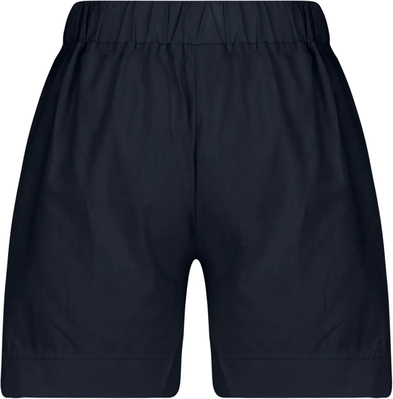 Cotton Shorts for Women Casual 7 Inch Inseam Shorts Summer Elastic Waist Short Vacation Beach Outfits with Pockets