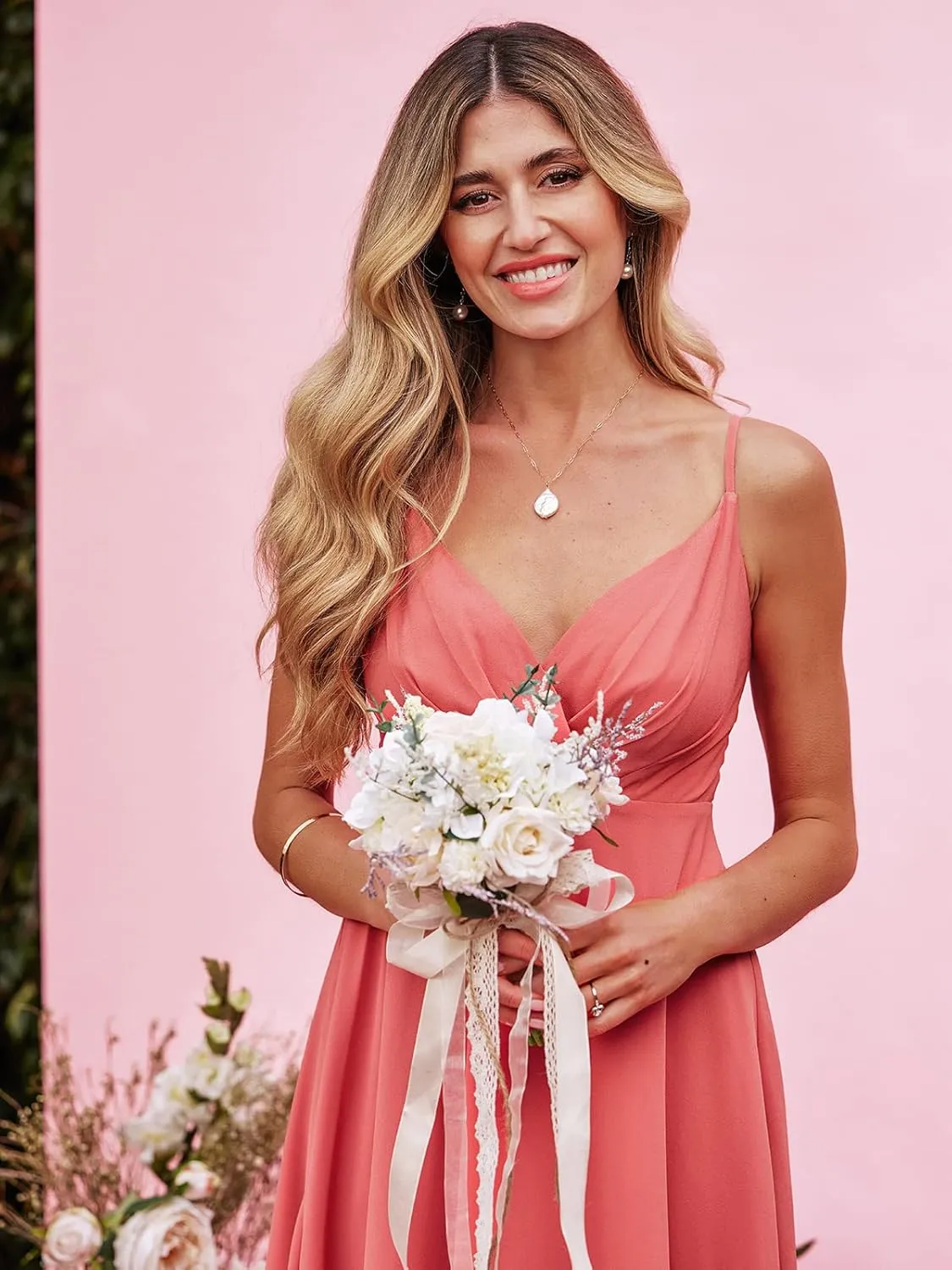 CUPSHE X Madison Devotion Chiffon Flowy Midi Dress Sleeveless V Neck Dresses Casual Summer