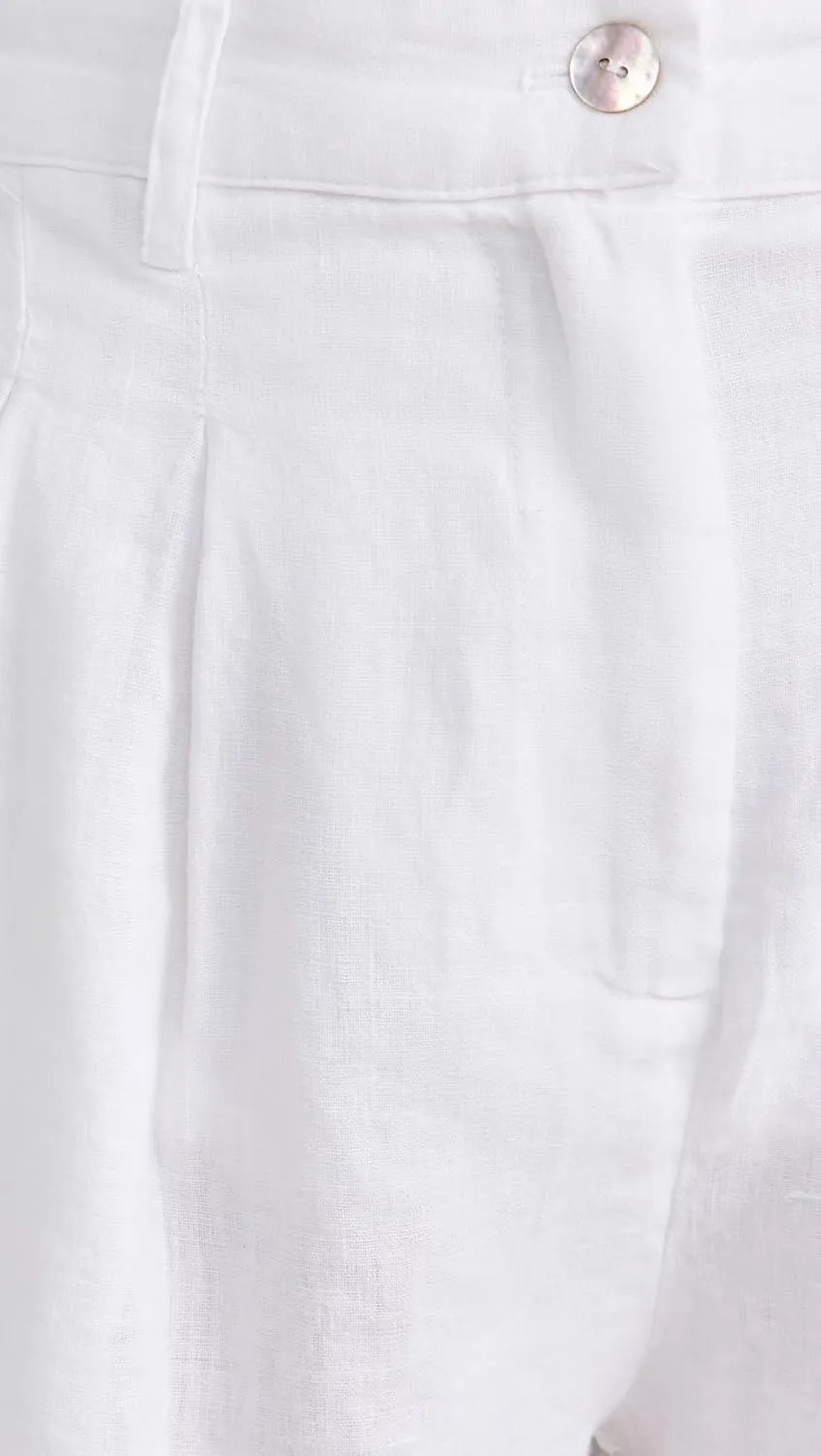 DONNI. Women's The Linen Pleated Shorts