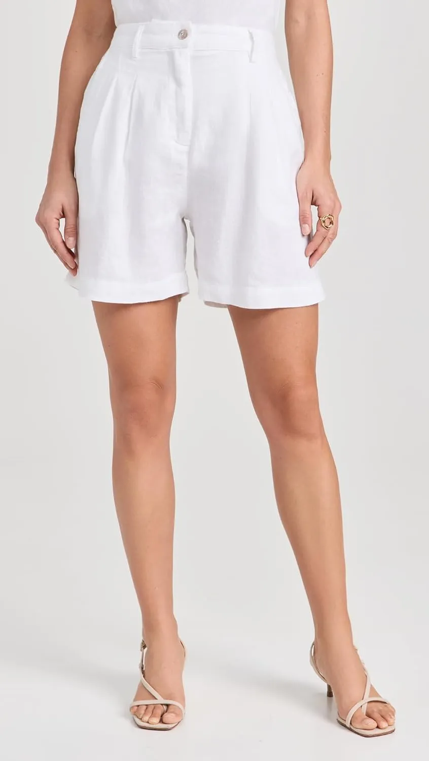 DONNI. Women's The Linen Pleated Shorts