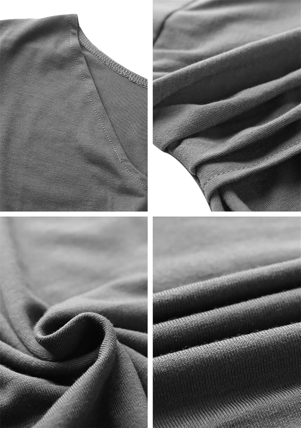 EFOFEI Womens 1950s Cap Sleeve Solid Color Dress Wrap V Neck Cocktail Dress A Line Swing Midi Dresses
