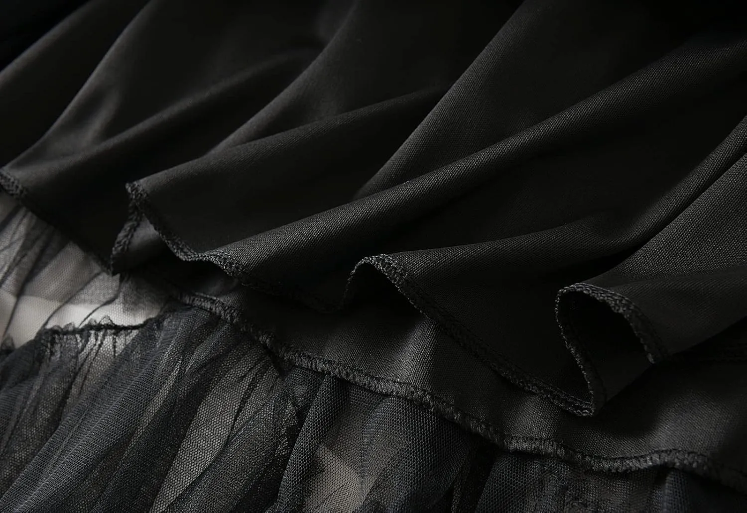 GOLDSTITCH Tulle Skirts for Women Long Fairy Skirt Tutu A-Line Mesh Layered High Elastic Waist Skirts