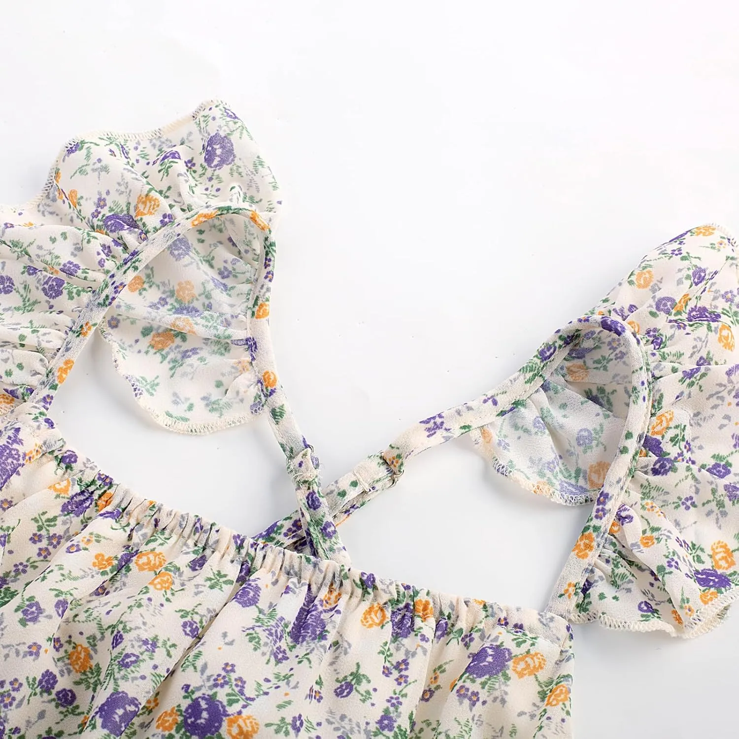 GRACE KARIN Girls Floral Dress Summer Backless Chiffon Sleeveless Casual Boho Maxi Dresses 5-14Y