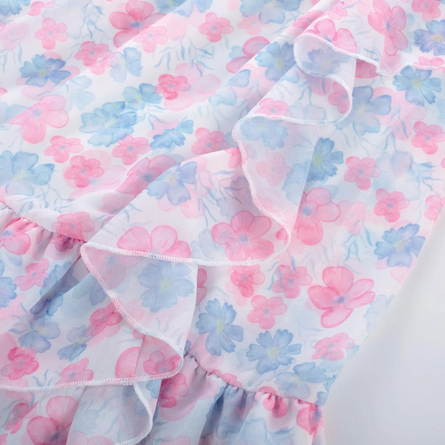 GRACE KARIN Girls Floral Dress Summer Backless Chiffon Sleeveless Casual Boho Maxi Dresses 5-14Y