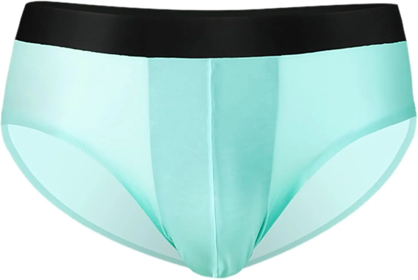 Ice Silk Briefs for Men Stretch Breathable Underpants Low Rise Traceless Underwear Solid Convex Pouch Shorts