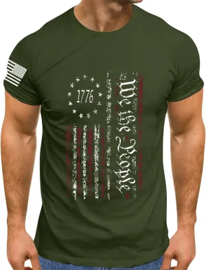 Independence Day Shirt Round Neck Short Sleeve Workout USA Flag Shirts Tee Shirts Mens Pack 2xlt USA Distressed Flag