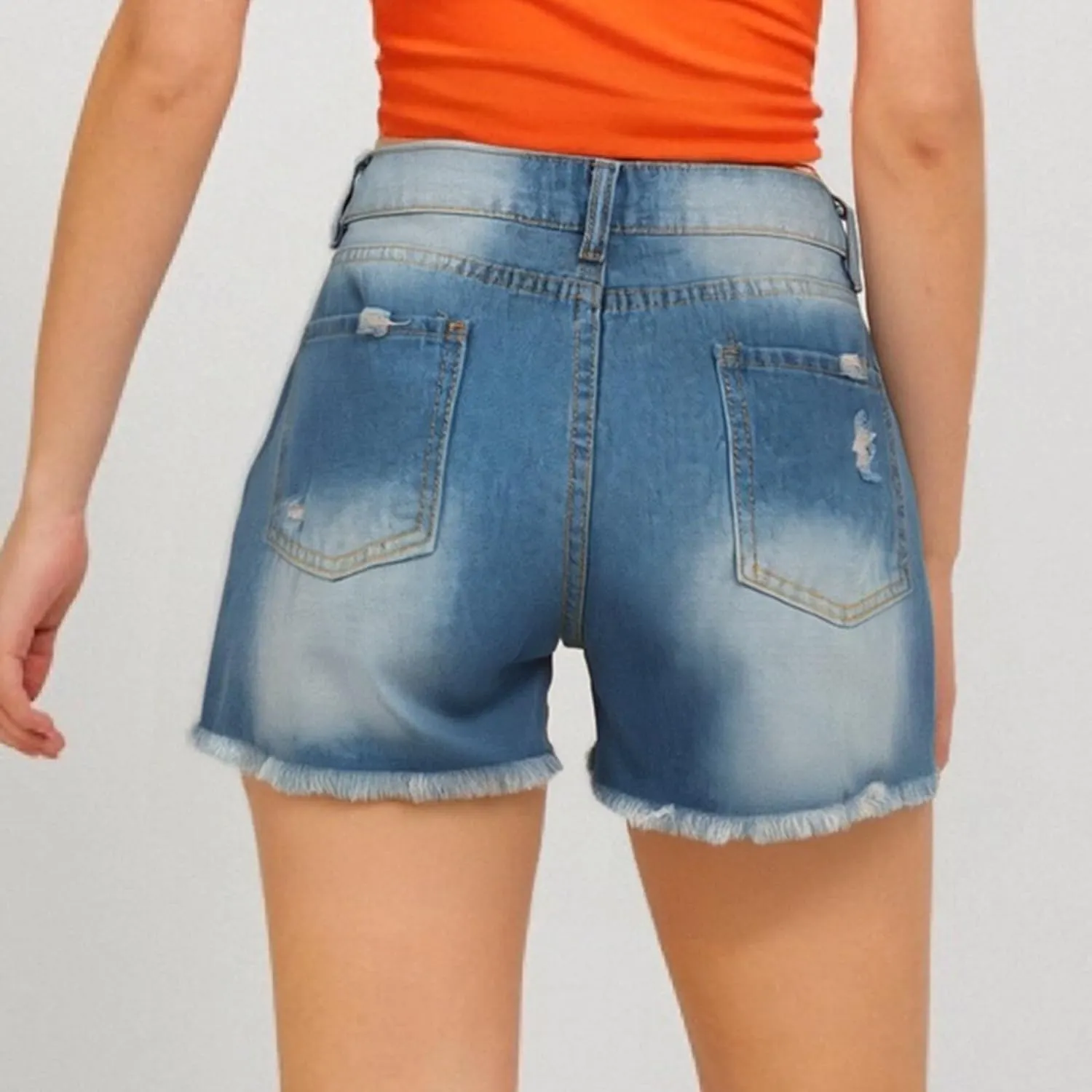 Jean Shorts Womens Comfy Casual High Waisted Denim Shorts Pants with Pockets Trendy