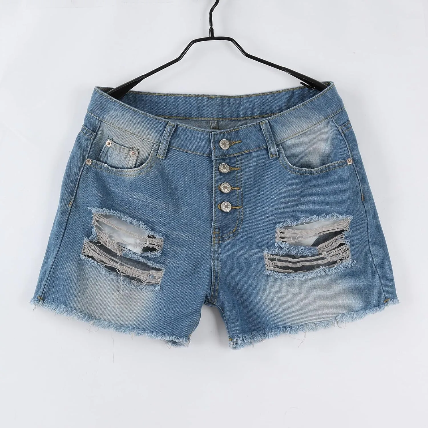 Jean Shorts Womens Comfy Casual High Waisted Denim Shorts Pants with Pockets Trendy
