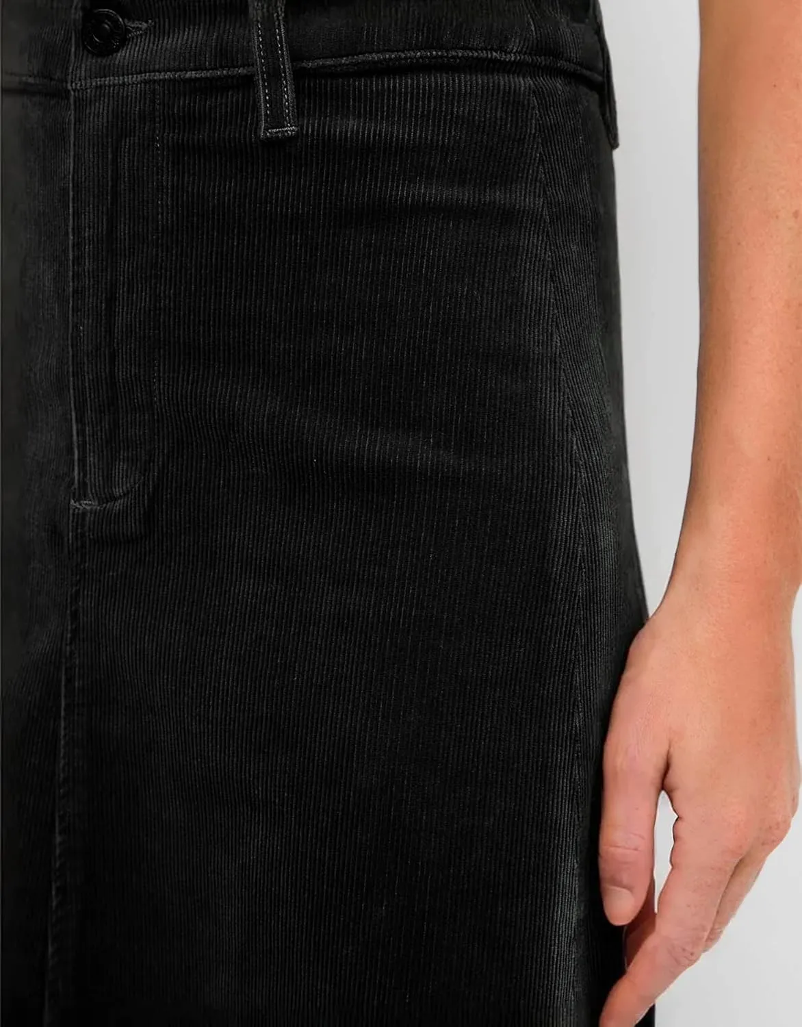 Kedera Women's Corduroy Midi Skirts High Waist A-Line Midi Length Skirt Long Winter Skirts Casual Button Front Skirts