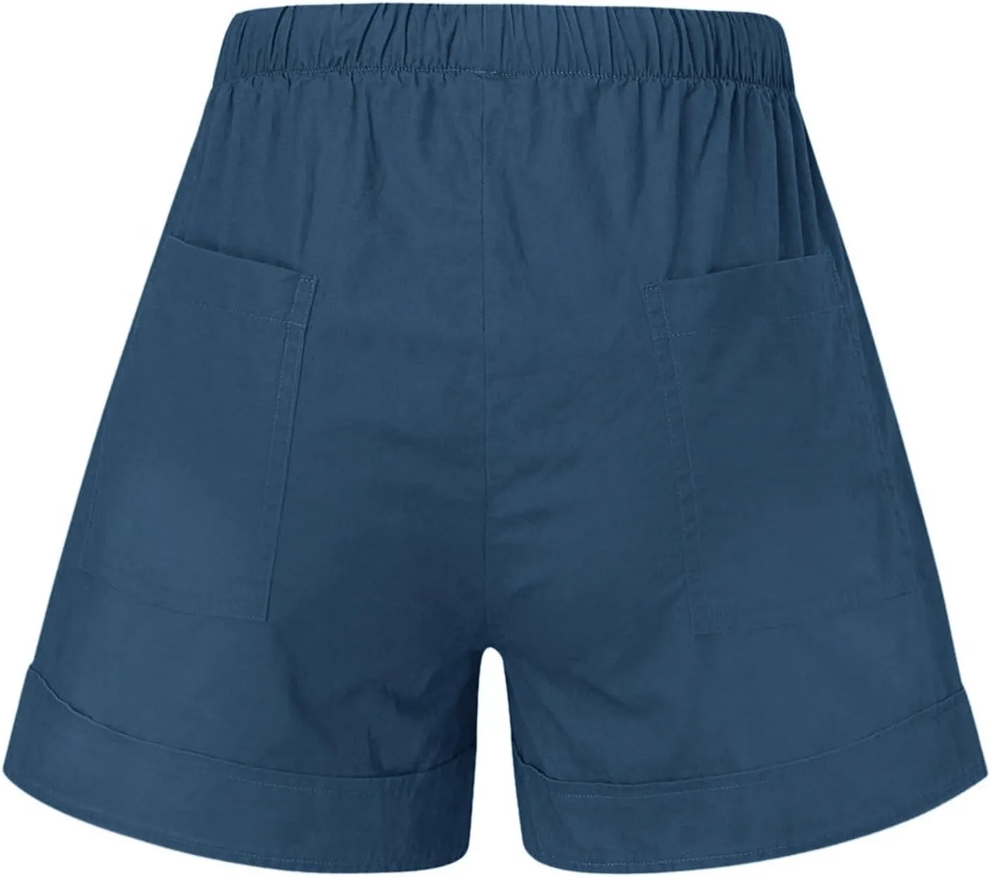 Linen Shorts for Women High Waisted Cotton Summer Shorts Wide Leg Loose Fit Drawstring Short Pants with Pockets Beach Fashion