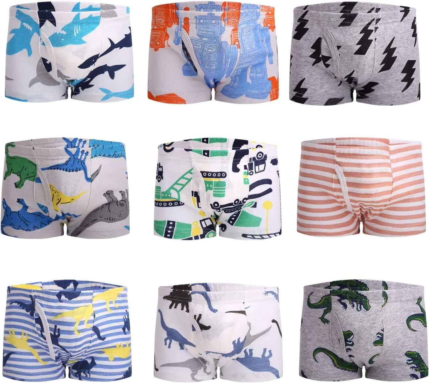 Little Boys Soft Cotton Briefs Toddler Kids Underwear Various cute patterns 6-8-9Pack,size:2-3T 3-4T 4-5T 5-6years 7-8years