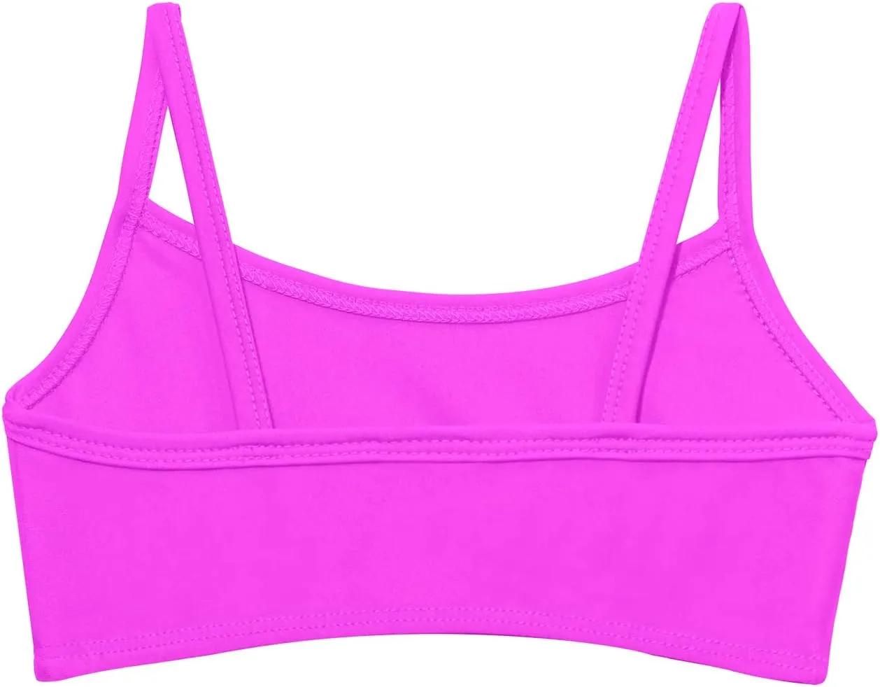 Made in USA Girls Flounce Bikini Top UPF50  Sun Protection Toddler Bathing Suit Rash Guard for Beach Pool Swimwear