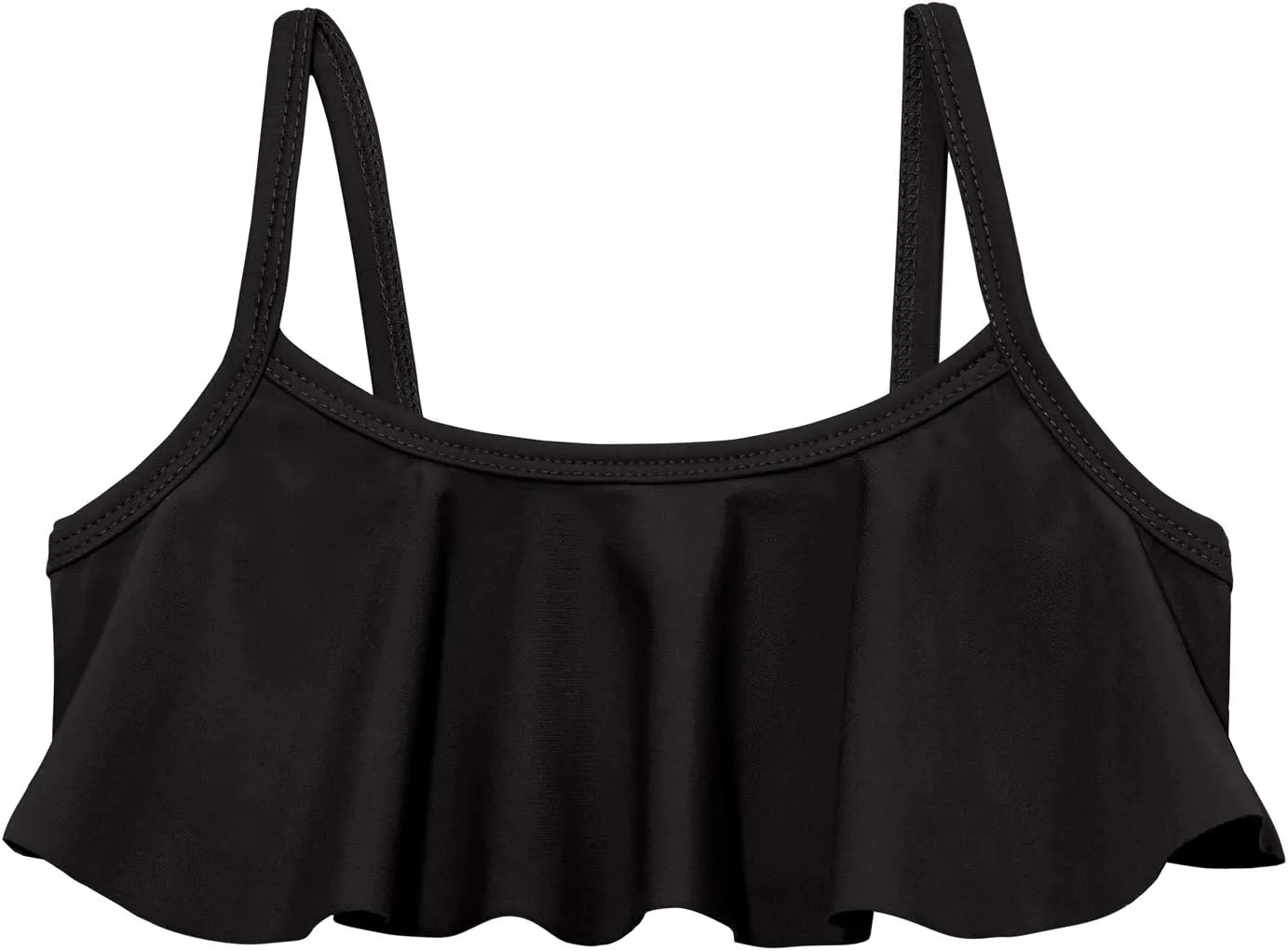 Made in USA Girls Flounce Bikini Top UPF50  Sun Protection Toddler Bathing Suit Rash Guard for Beach Pool Swimwear