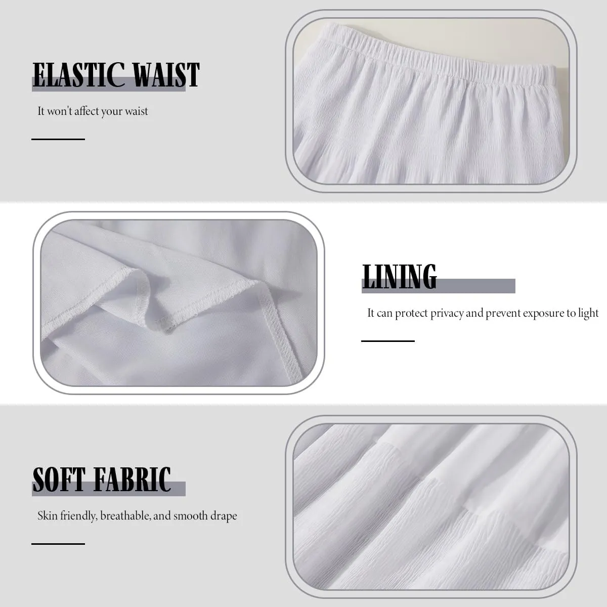 Maxi Skirts for Women Pleated Long Flowy Chiffon Elastic Waist Tiered A Line Skirt