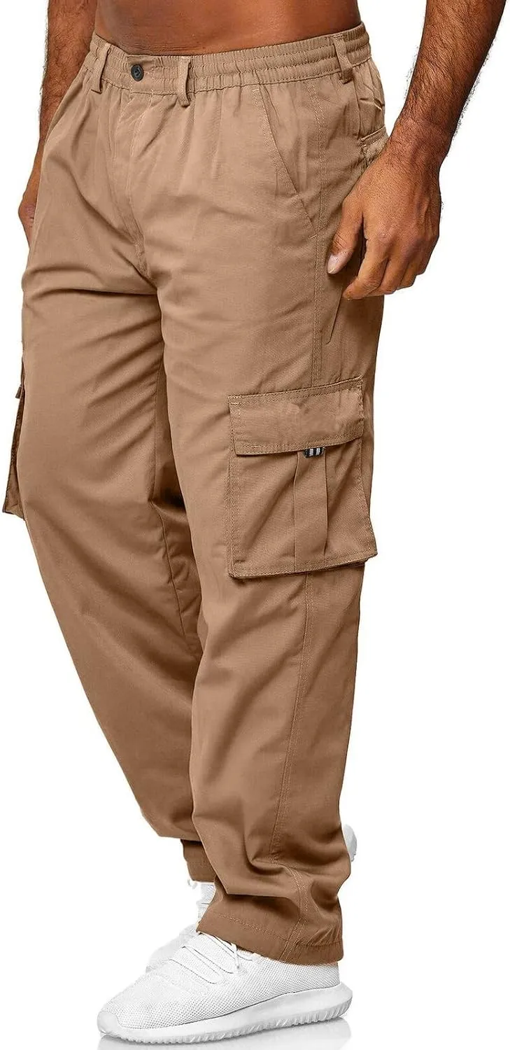 Men Lightweight Jogging Pant Track Lounge Work Joggers Baggy Sport Casual Sweatpants Elastic Waist Long Pants