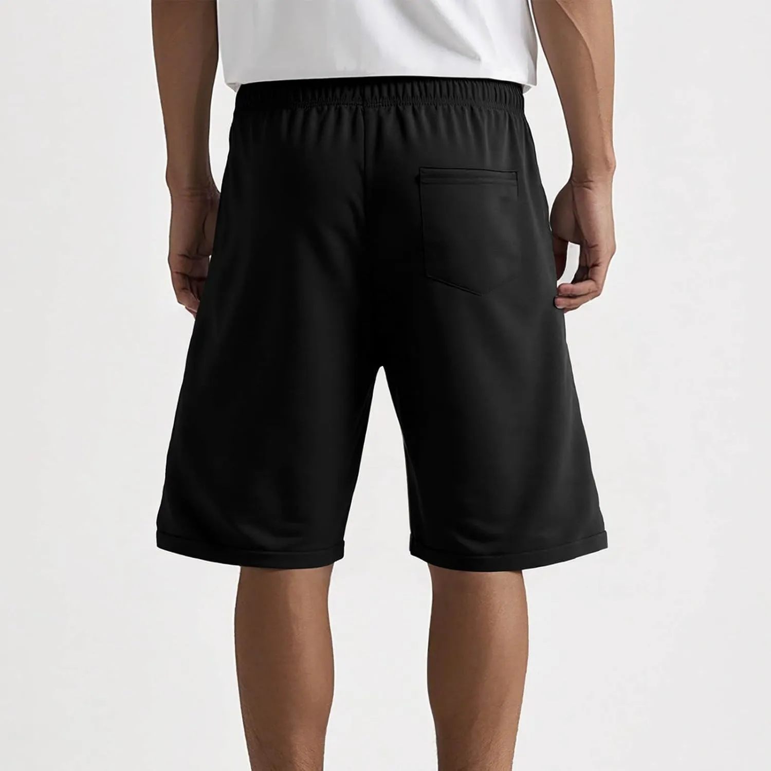Mens Athletic Cargo Shorts Drawstring Workout Running Fitness Shorts Classic Summer Clothes with Multi Pockets