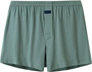 Mens Boxer Briefs 100% Cotton Elastic Waist Soft Lounge Shorts Sleepwear Loose Comfy Plaid Underwear Briefs