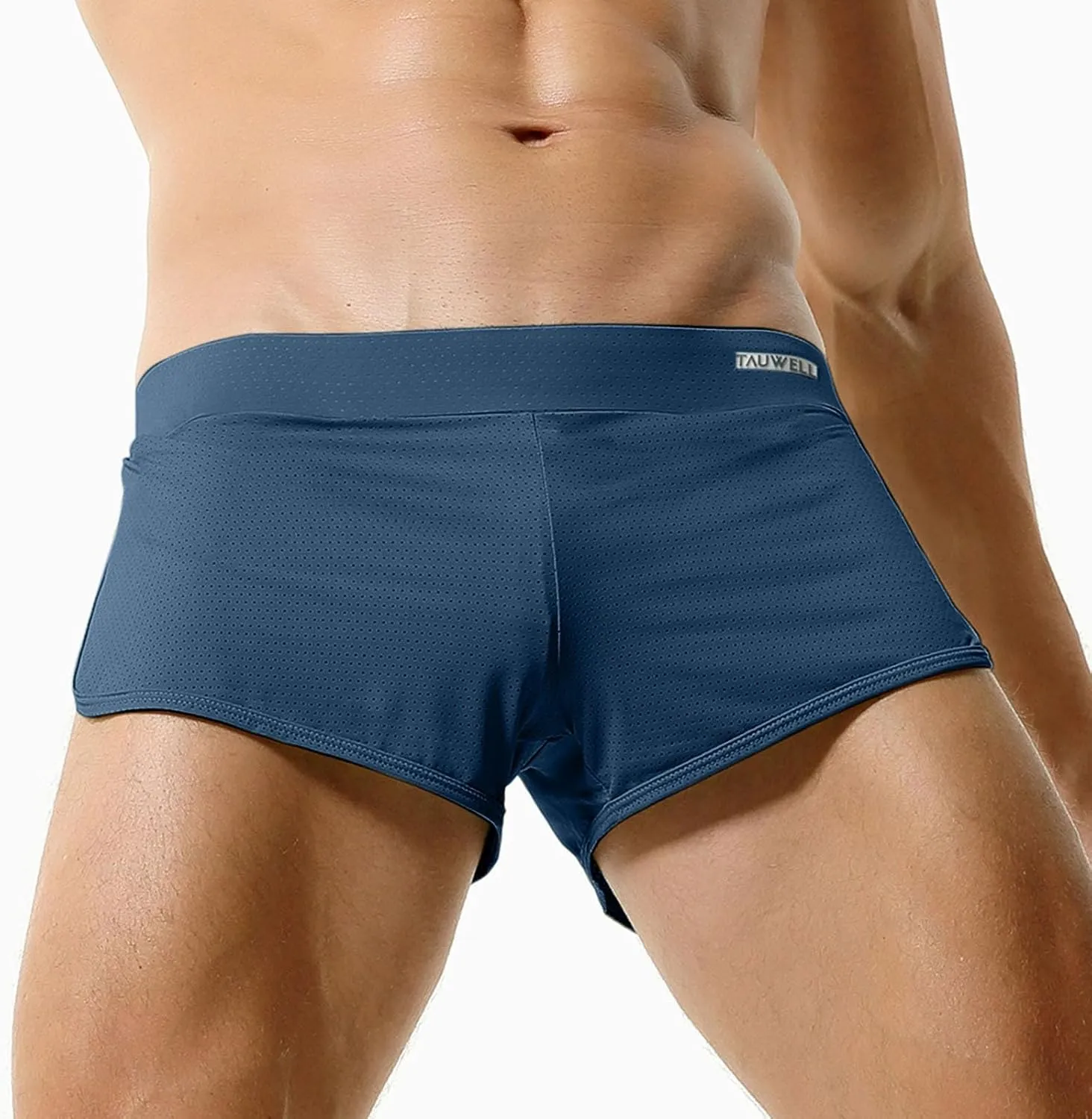 Men's Boxer Jockstrap Sexy Underwear, Silky Satin Split Side Gym Running Active Shorts, 3X-Large, Black