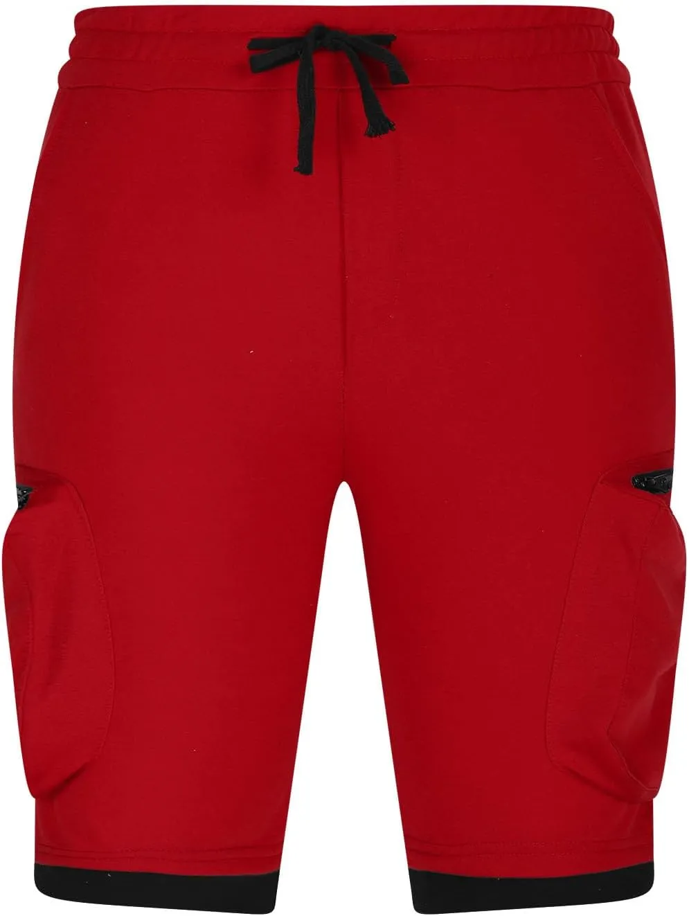 Mens Cargo Shorts Casual Solid Athletic Joggers Running Short Pants with Multiple Pockets Fashion Work Shorts