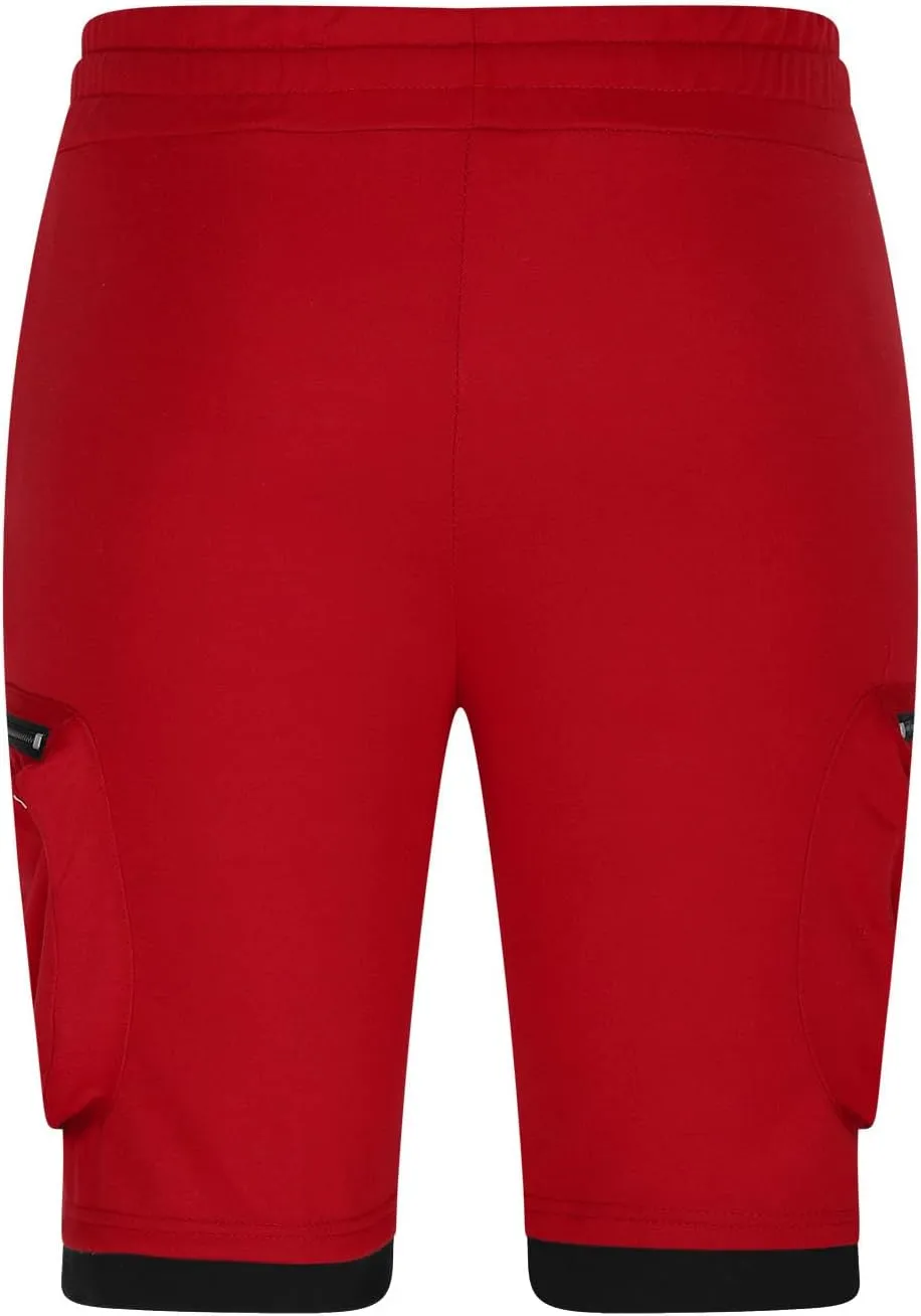 Mens Cargo Shorts Casual Solid Athletic Joggers Running Short Pants with Multiple Pockets Fashion Work Shorts